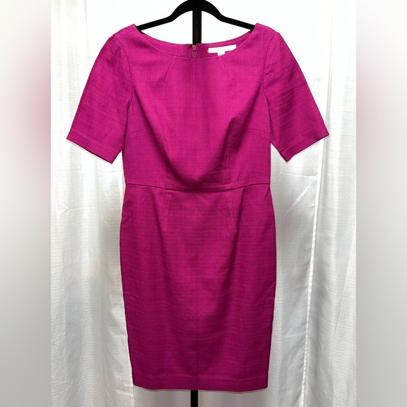 Boden Dresses & Skirts - Boden Sheath magenta Textured dress | size 8 p